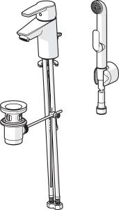 Bateria umywalkowa Oras Saga stojąca chrom (3908F) 3
