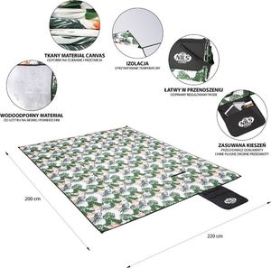 Nils Extreme NC8008 LIŚCIE KOC PIKNIKOWY 220x200 PE ALU NILS CAMP 2