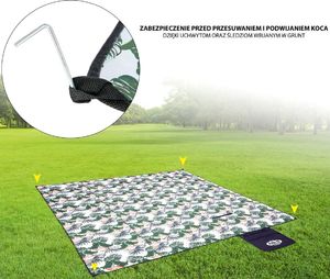 Nils Extreme NC8008 LIŚCIE KOC PIKNIKOWY 220x200 PE ALU NILS CAMP 3