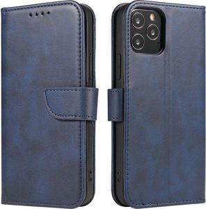 Magnet Case elegancki futerał etui pokrowiec z klapką i funkcją podstawki Samsung Galaxy A42 5G niebieski 1