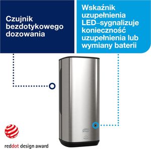 Dozownik do mydła Tork Tork Intuition Automatyczny dozownik do mydła w piance Stalowy 4