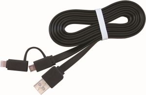 Kabel USB Gembird USB-A - Lightning 1 m Czarny (CC-USB2-AMLM2-1M) 1