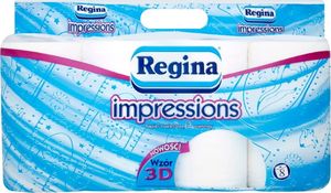 Regina Regina Impressions - Papier toaletowy 3-warstwowy, 8 rolek - Biały 1