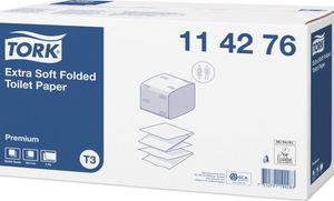 Tork Tork - Papier toaletowy w składce, biały - Ekstra miękki Premium 2