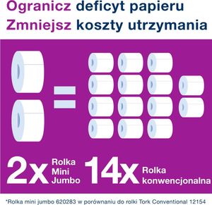 Tork Tork - Papier toaletowy w roli mini Jumbo, biały - Advanced 6