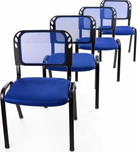 DLGTP Krzesła konferencyjne niebieskie, 4 sztuki 1