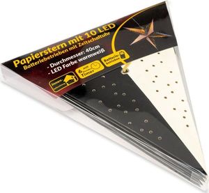 Dekoracja świąteczna DLGTP Składana gwiazda 10 LED 3D z timerem 5