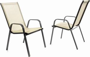 DLGTP Krzesło ogrodowe w kolorze kremowym 1