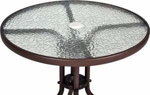 DLGTP Stół ogrodowy tarasowy balkonowy 60x72 cm szklany 3