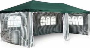 DLGTP Namiot ogrodowy 3x6 m, biało-zielony pawilon handlowy 1