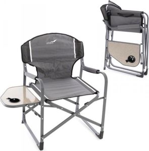 DLGTP Zestaw 2 krzeseł wędkarskich piknikowych do 110 kg składane, szare 1