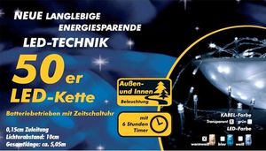 Lampki choinkowe JoyLight 50 LED białe ciepłe 4