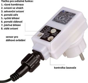 Lampki choinkowe MXSTP 100 LED białe ciepło-zimne 3