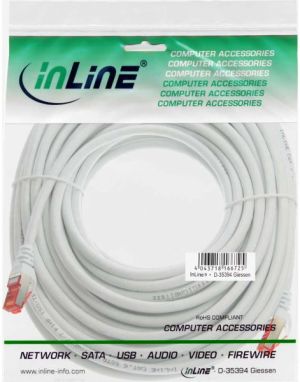 InLine Patchcord S/FTP, PiMF, Cat.6, PVC, biały 50m (76455W) 2