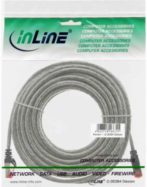 InLine Patchcord S/FTP, PiMF, Cat.6, PVC, przeźroczysty 40m (76440T) 2