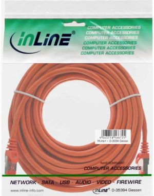 InLine Patchcord S/FTP, PiMF, Cat.6, PVC, pomarańczowy 30m (76430O) 2