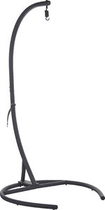 Shumee Fotel wiszący ze stojakiem rattanowy ciemnoszary SESIA 6