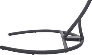 Shumee Fotel wiszący ze stojakiem rattanowy ciemnoszary SESIA 7