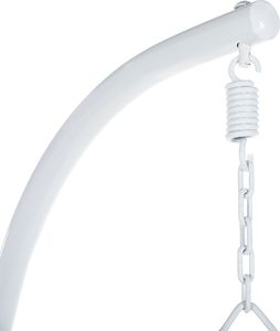 Shumee Fotel wiszący ze stojakiem rattanowy jasnoszary SESIA 8