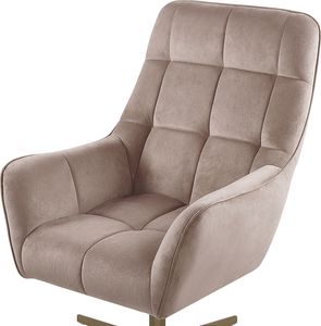 Shumee Fotel z podnóżkiem welurowy beżowy MOLLE 4