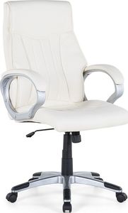 Krzesło biurowe Shumee Fotel biurowy regulowany ekoskóra biały TRIUMPH 1