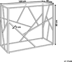 Shumee Konsola szklana złota ORLAND 7