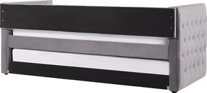 Shumee Łóżko wysuwane welurowe 90 x 200 cm szare GASSIN 6