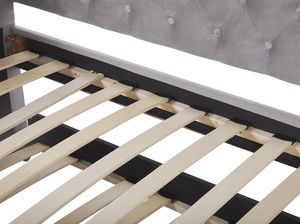 Shumee Łóżko wysuwane welurowe 90 x 200 cm szare GASSIN 8