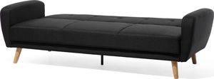 Beliani Sofa rozkładana 3-osobowa czarna FLORLI 6