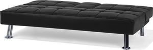 Shumee Sofa rozkładana ekoskóra czarna ROXEN 4