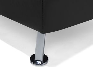 Shumee Sofa rozkładana ekoskóra czarna ROXEN 7