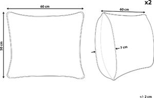 Shumee Zestaw 2 poduszek bawełniany 50 x 60 cm DIRAN 6