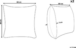 Shumee Zestaw 2 poduszek bawełniany 80 x 80 cm DIRAN 6