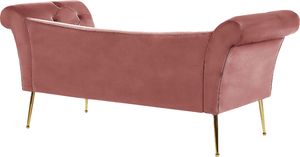 Shumee Szezlong welurowy różowy NANTILLY 3
