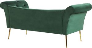 Shumee Szezlong welurowy zielony NANTILLY 3