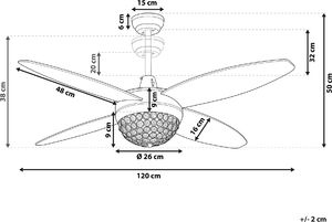 Wentylator Shumee Sufitowy Zarqua 8