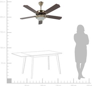 Wentylator Shumee Wentylator sufitowy złoty BEGEJ 3