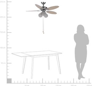 Wentylator Shumee Sufitowy Heilong srebrny 3