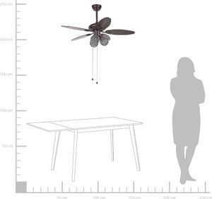 Wentylator Shumee Sufitowy Heilong brązowy 3