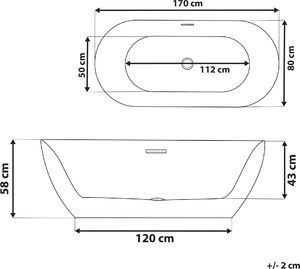 Wanna Shumee Wanna wolnostojąca 170 x 80 cm czerwona CARRERA 9