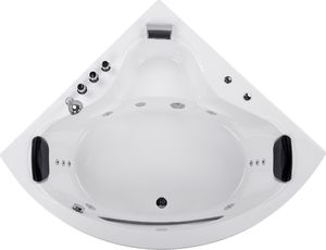 Wanna Shumee Wanna narożna LED z hydromasażem 138 x 138 cm biała TOCOA 4