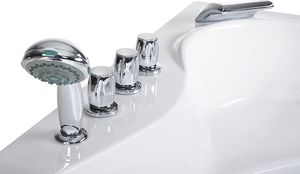 Wanna Shumee Wanna narożna LED z hydromasażem 138 x 138 cm biała TOCOA 7