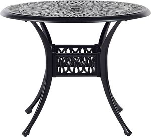Shumee Zestaw ogrodowy stół i 4 krzesła czarny ANCONA 2