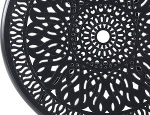 Shumee Zestaw ogrodowy stół i 4 krzesła czarny ANCONA 5