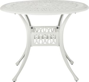 Shumee Zestaw ogrodowy stół i 4 krzesła biały ANCONA 2