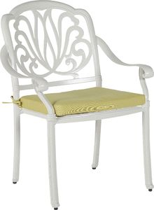 Shumee Zestaw ogrodowy stół i 4 krzesła biały ANCONA 6