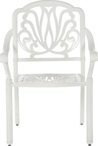 Shumee Zestaw ogrodowy stół i 4 krzesła biały ANCONA 8