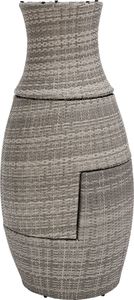 Shumee Zestaw mebli balkonowych rattanowy szary CAPRI 7