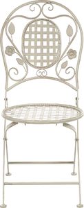 Shumee Zestaw 2 krzeseł ogrodowych metalowy złamana biel BIVIO 3