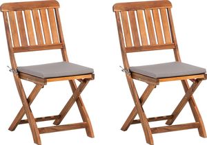 Shumee Zestaw 2 krzeseł do ogrodu drewniany CENTO 1